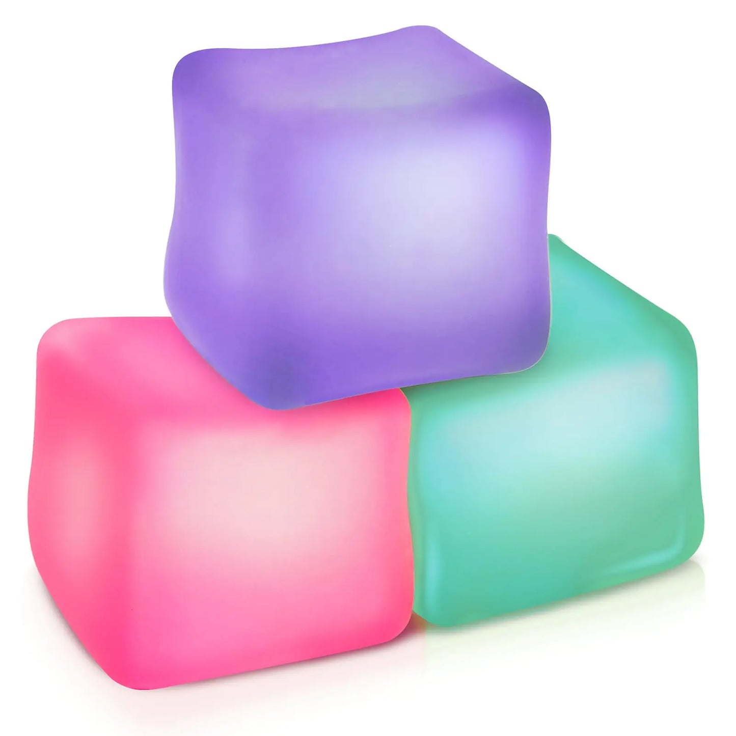 Fidget Toy Stress Cube 3 Pack - Squishy Fidget Toys for Relaxation High Density Gel Filled Fidgets for Classroom Calming Toys for Kids Adults Children Teens