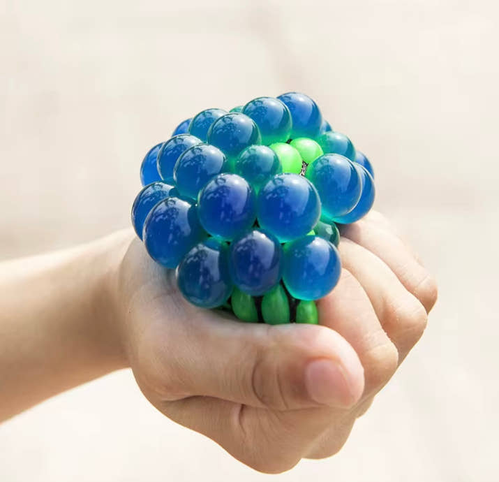 Mesh squeeze grape stress balls