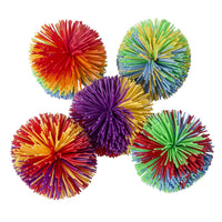 Hibery 5 Pack Monkey Stringy Balls Soft Stress Balls Monkey Balls Sensory Fidgets Toys Rainbow Pom Ball Colorful Bouncy Ball / Stress / Sensory Toy