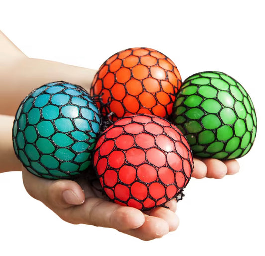 Mesh squeeze grape stress balls