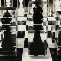 Infinity Lucite 17-Inch Lucite Chess Set