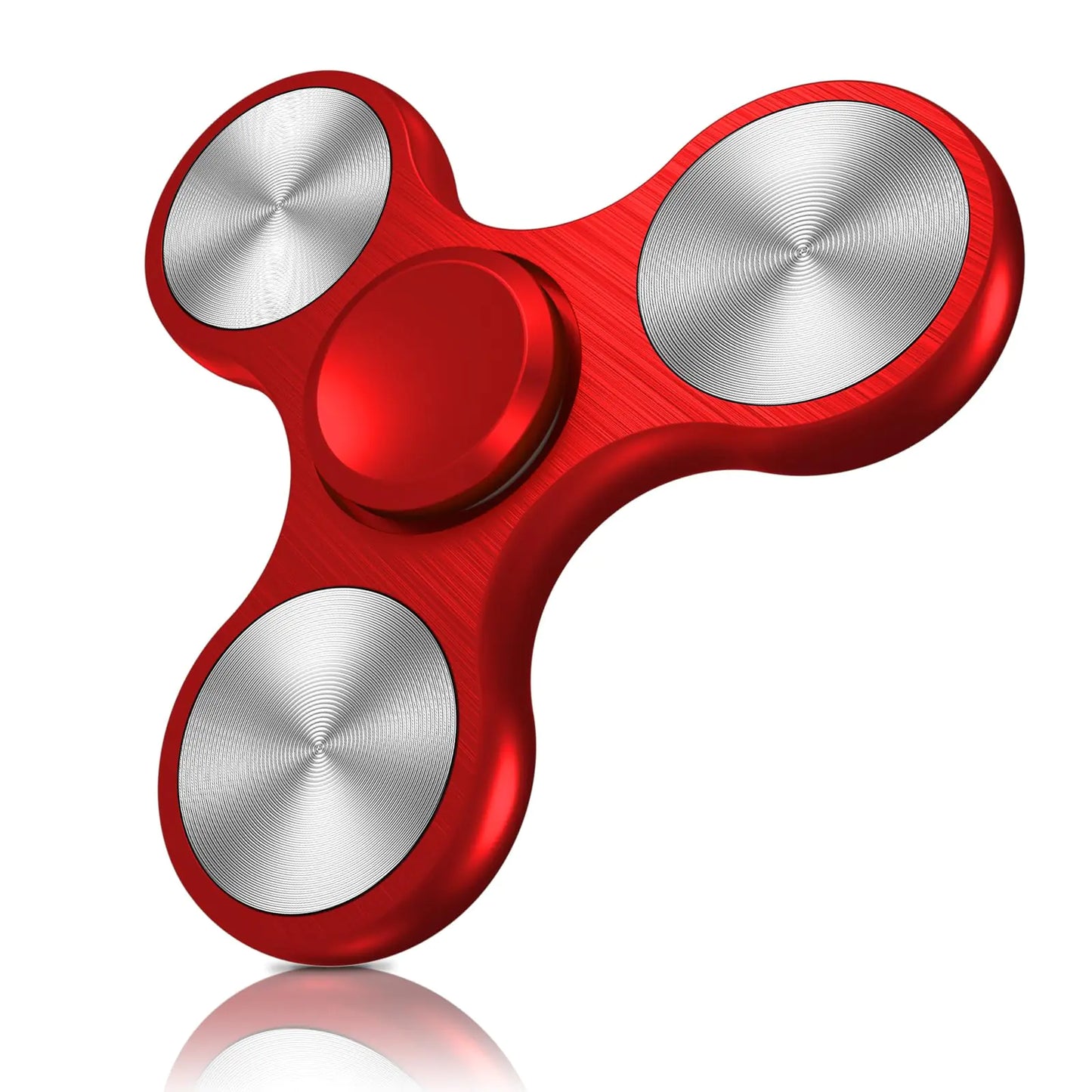 Fidget Spinners Toy Metal Stainless Steel Bearing High Speed 4-8 Min Spins EDC ADHD Stress Anxiety Relieves Reducer Fidgets Finger Toys Spinner Toys for Kids and Adults (Red)