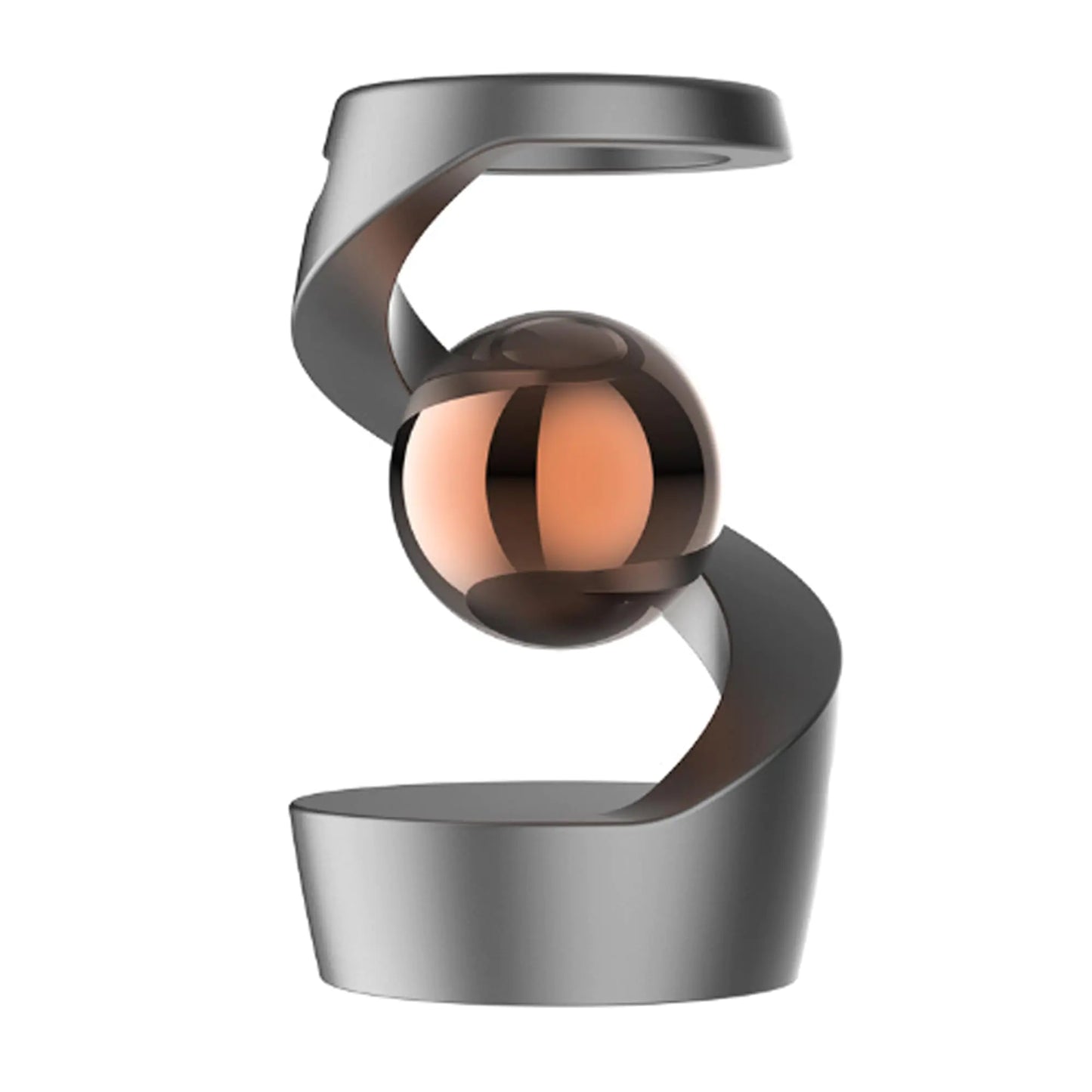 Apqdw Kinetic Desk Toys Kinetic Spinning Desk Toy Metal Fidget Toys for Adults Desk Fidgets for Office for Adults (Gray Rose Gold)